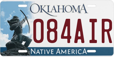 OK license plate 084AIR