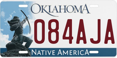 OK license plate 084AJA