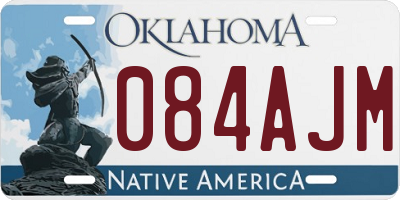 OK license plate 084AJM