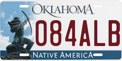 OK license plate 084ALB