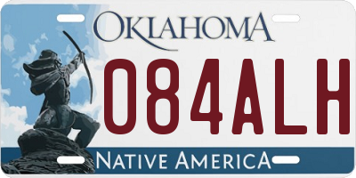 OK license plate 084ALH
