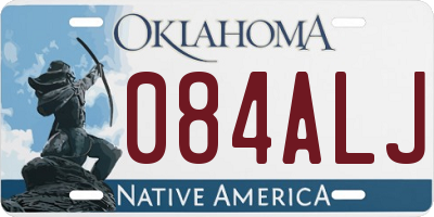 OK license plate 084ALJ