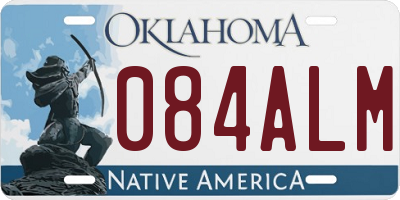 OK license plate 084ALM
