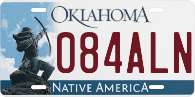 OK license plate 084ALN