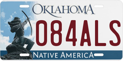 OK license plate 084ALS