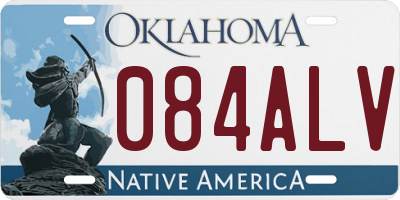 OK license plate 084ALV