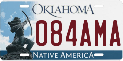 OK license plate 084AMA