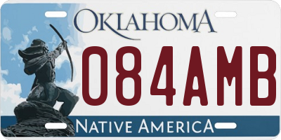 OK license plate 084AMB