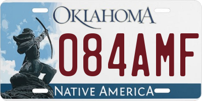OK license plate 084AMF