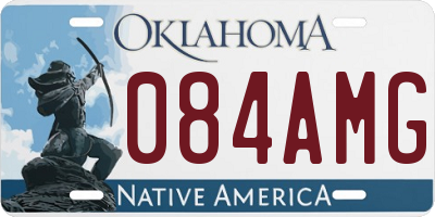 OK license plate 084AMG