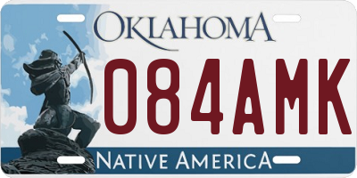 OK license plate 084AMK