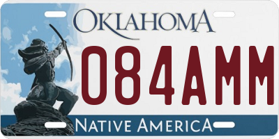 OK license plate 084AMM