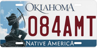 OK license plate 084AMT