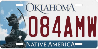 OK license plate 084AMW