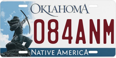 OK license plate 084ANM