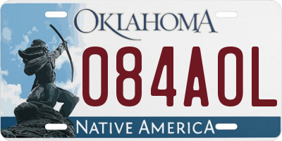 OK license plate 084AOL