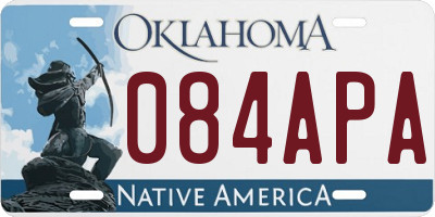 OK license plate 084APA