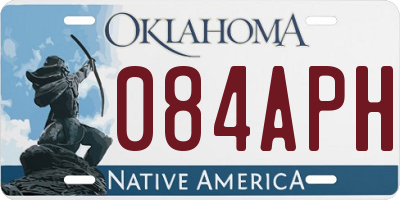OK license plate 084APH