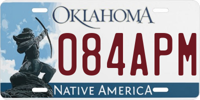 OK license plate 084APM