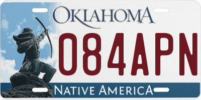OK license plate 084APN