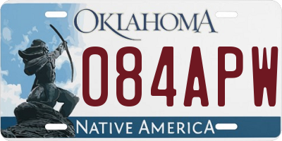 OK license plate 084APW