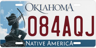 OK license plate 084AQJ