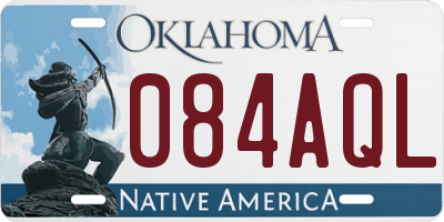 OK license plate 084AQL