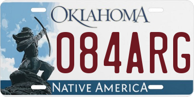 OK license plate 084ARG