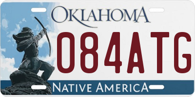 OK license plate 084ATG