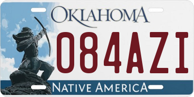 OK license plate 084AZI