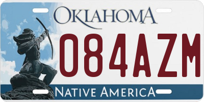 OK license plate 084AZM