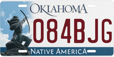OK license plate 084BJG