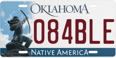 OK license plate 084BLE