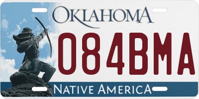 OK license plate 084BMA
