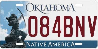 OK license plate 084BNV