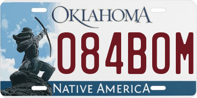 OK license plate 084BOM