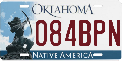 OK license plate 084BPN