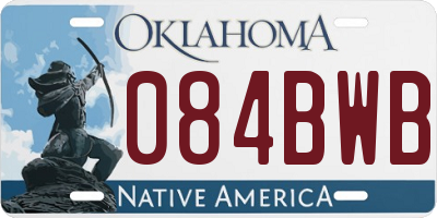 OK license plate 084BWB