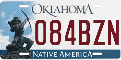 OK license plate 084BZN
