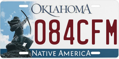 OK license plate 084CFM