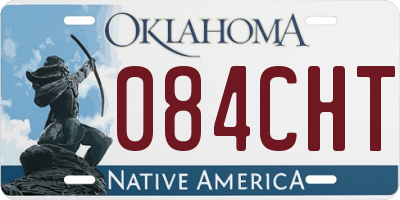 OK license plate 084CHT