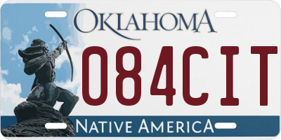 OK license plate 084CIT
