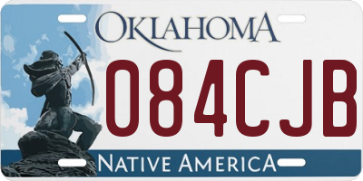 OK license plate 084CJB