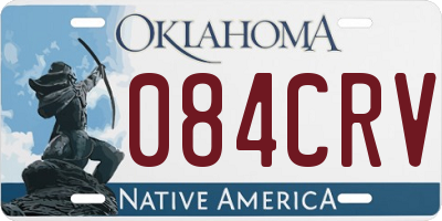 OK license plate 084CRV