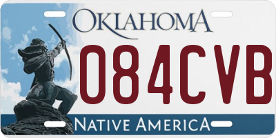 OK license plate 084CVB