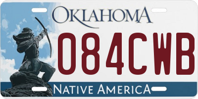 OK license plate 084CWB