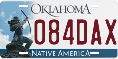 OK license plate 084DAX