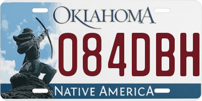 OK license plate 084DBH