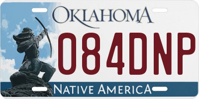 OK license plate 084DNP