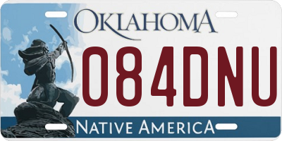 OK license plate 084DNU